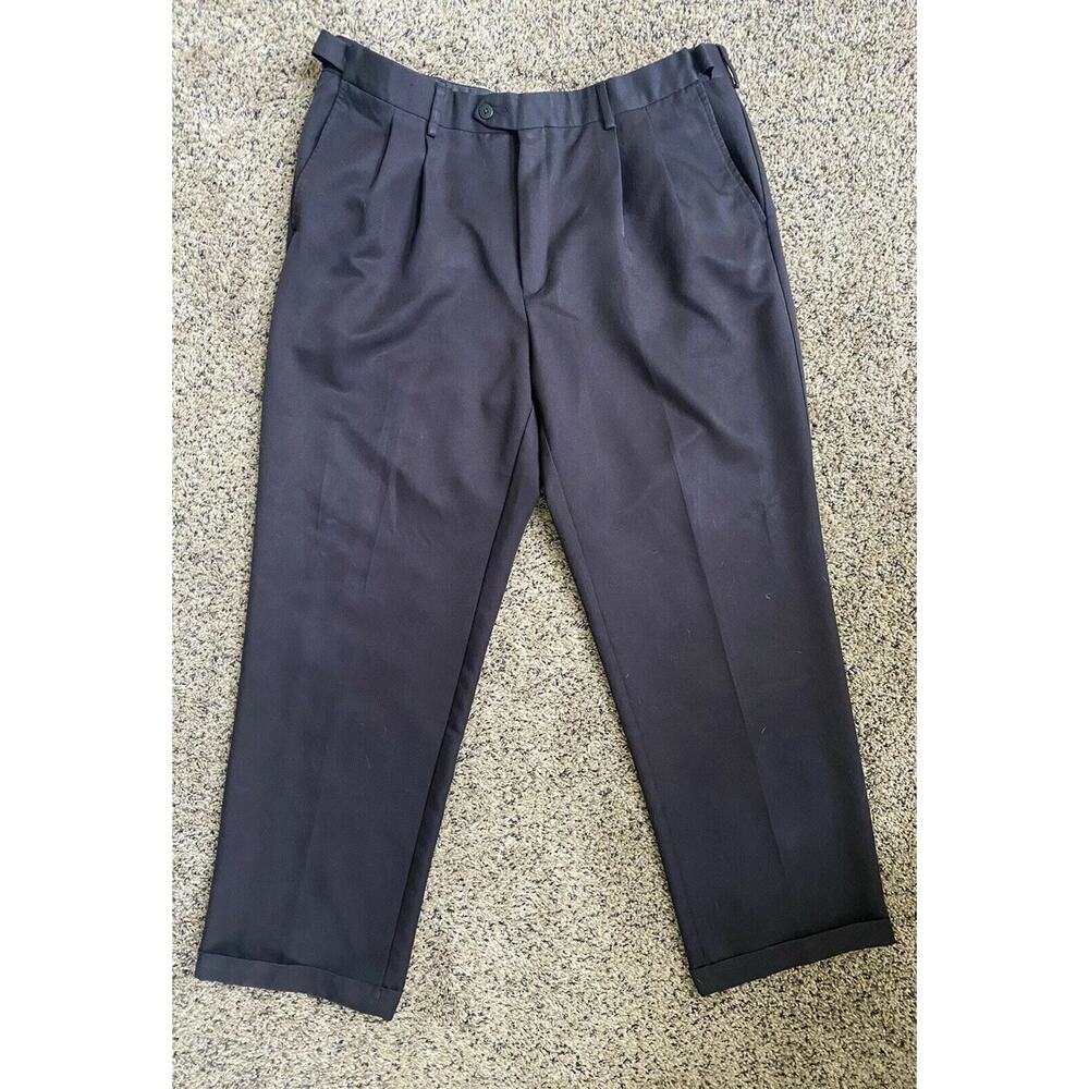 Savane Mens Dress Pants 36W X 30L Black
